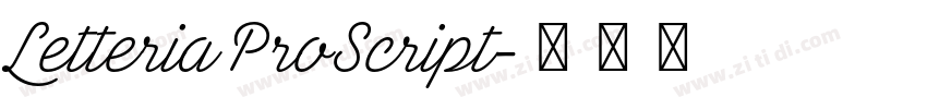 Letteria Pro Script字体转换